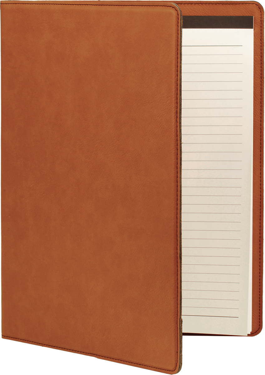 9 1/2" x 12" Rawhide Custom Leatherette Portfolio with Notepad